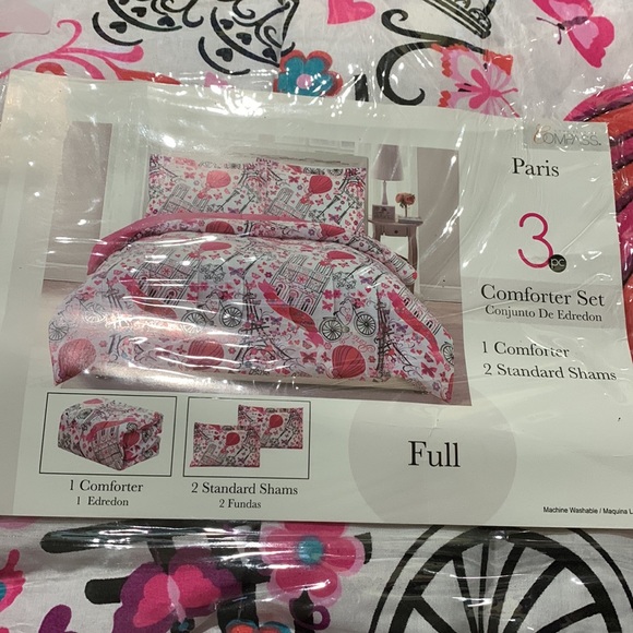Compass New w/tag Full Paris Comforter Set - Picture 5 of 5